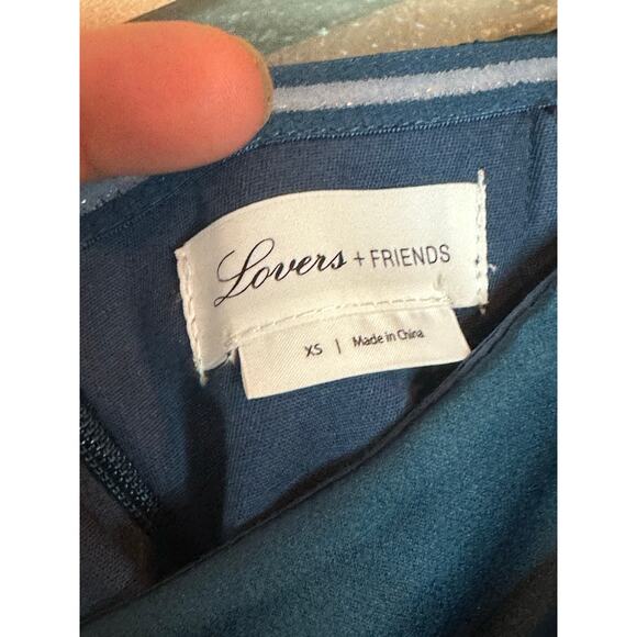 Lovers + Friends 'Melina Midi' Strapless Turquise Slit Bodycon Dress Size XS - Picture 6 of 8